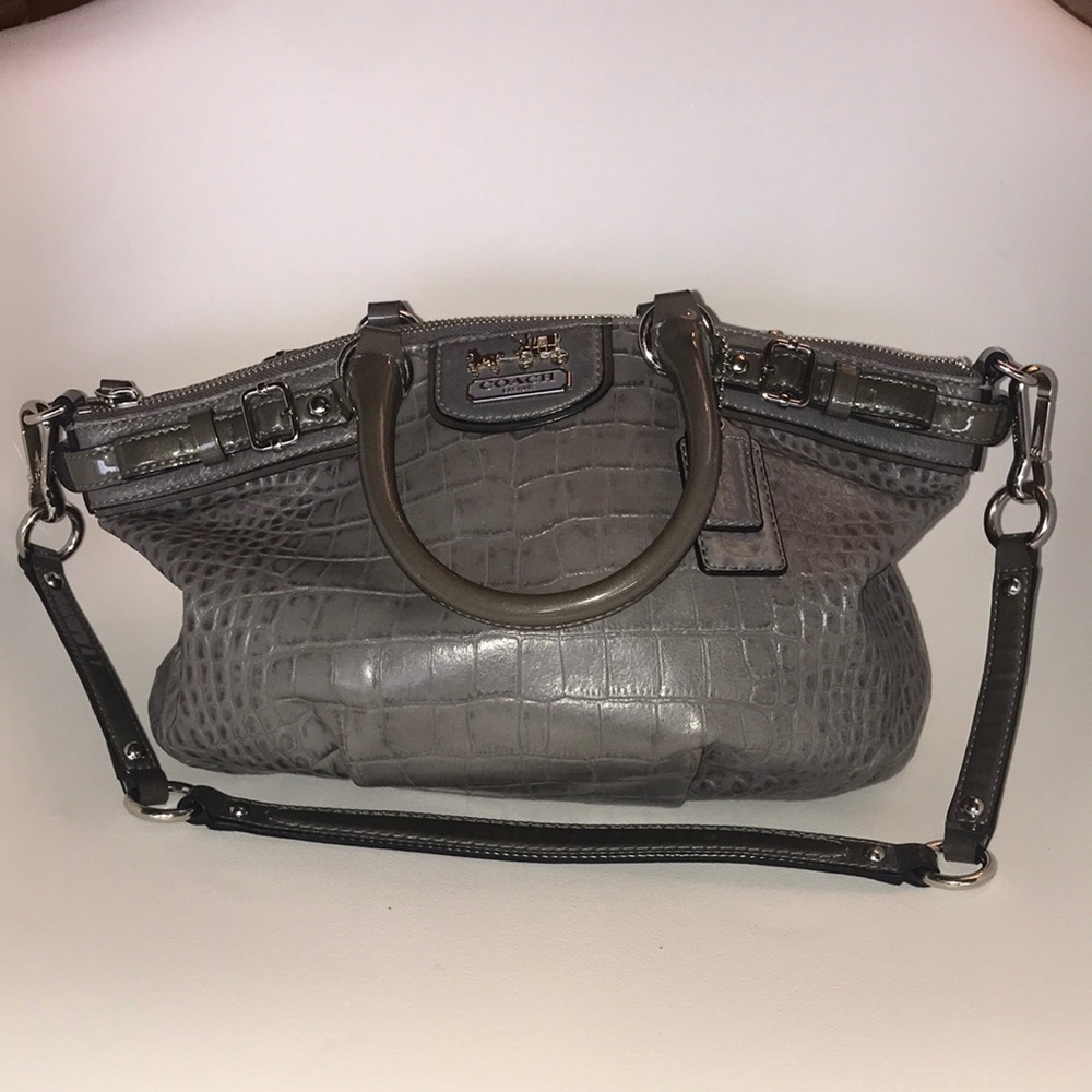 Coach handbag Madison embossed croc Sophia satchel